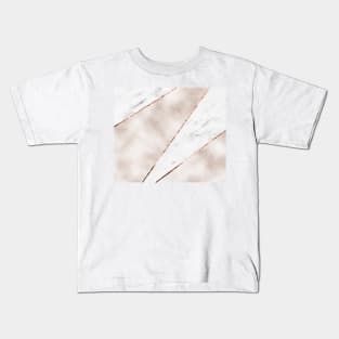 Spliced rose gold marble Kids T-Shirt